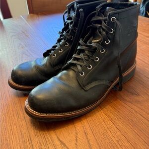Chippewa Service 6” Black Leather Boot 12D